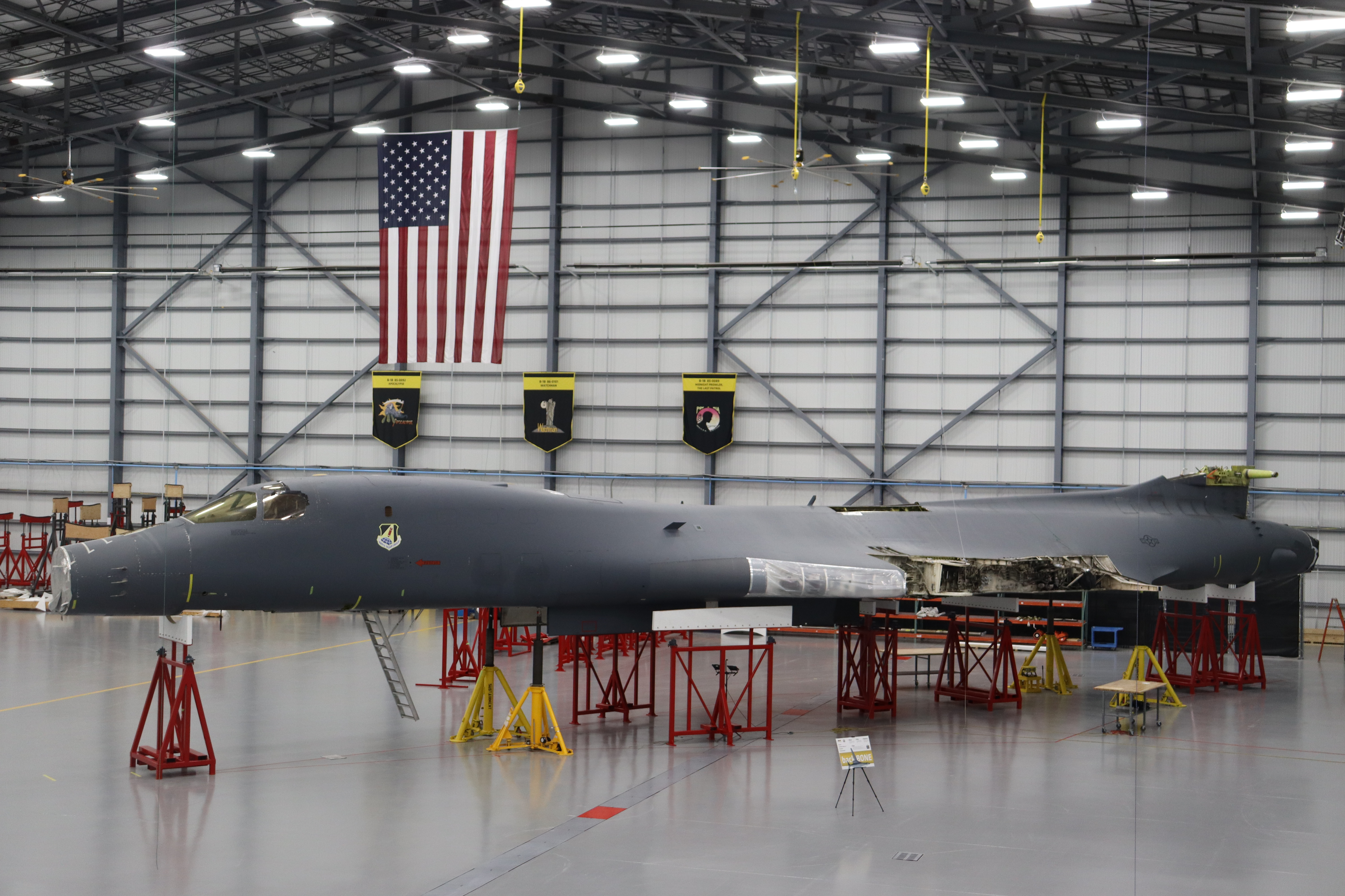 KC135 in a hangar