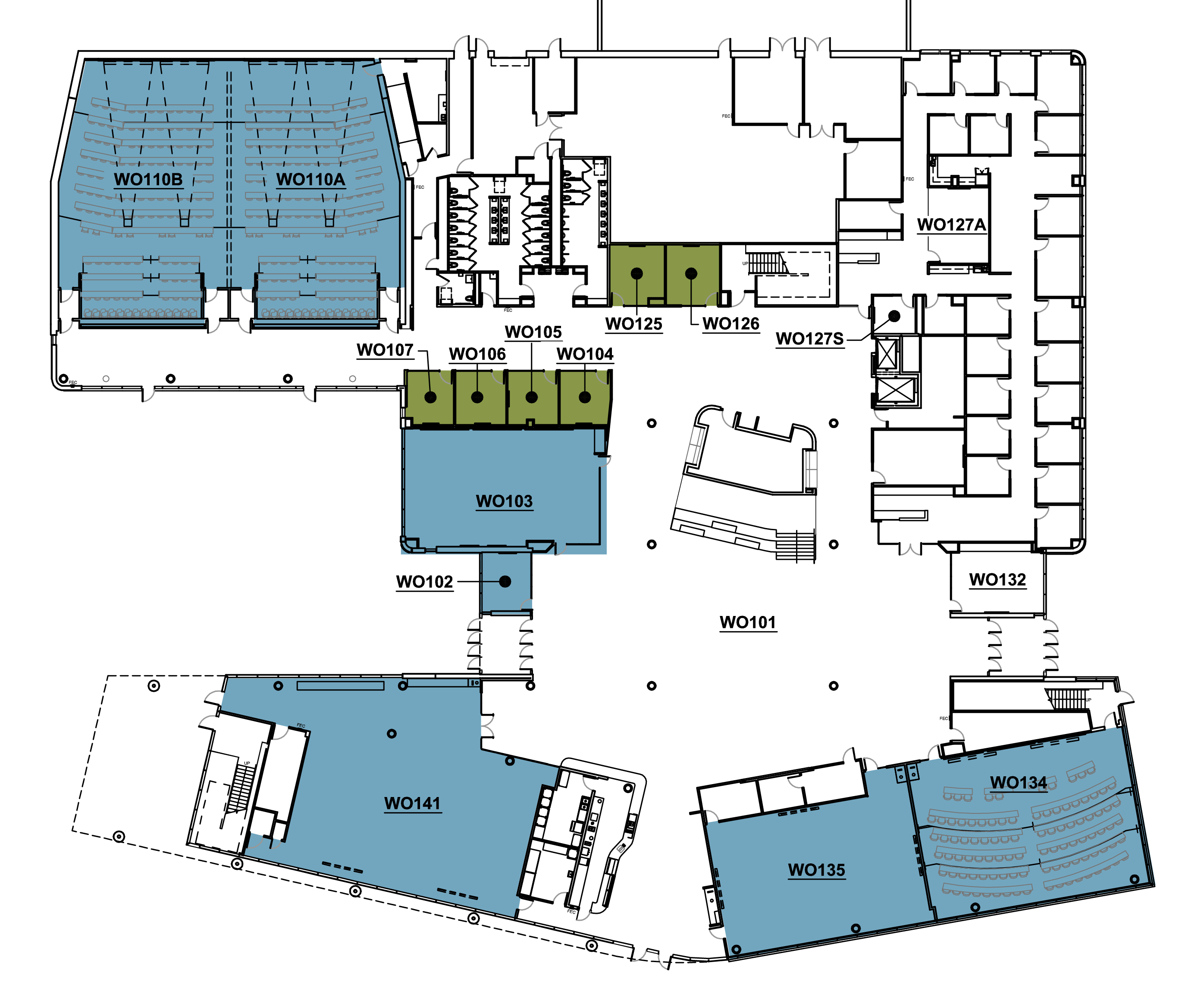 Woolsey Hall First Floor layout
