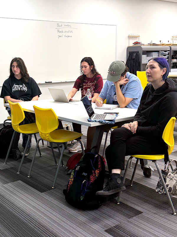 Students sitting in English Career Seminar